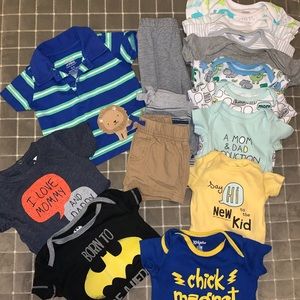 Baby boy 15 piece lot, size 0-3 months